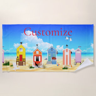 Cute Tiny Beach Shacks Thunder_Cove Towel