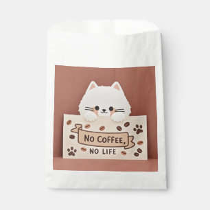 Cute Tiny cat paw prints and coffee beans Favour Bags