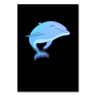 cute tiny dolphin animal table number