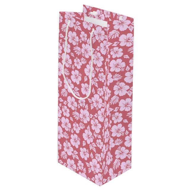 Cute tiny flower seamless pattern wine gift bag (Front Angled)