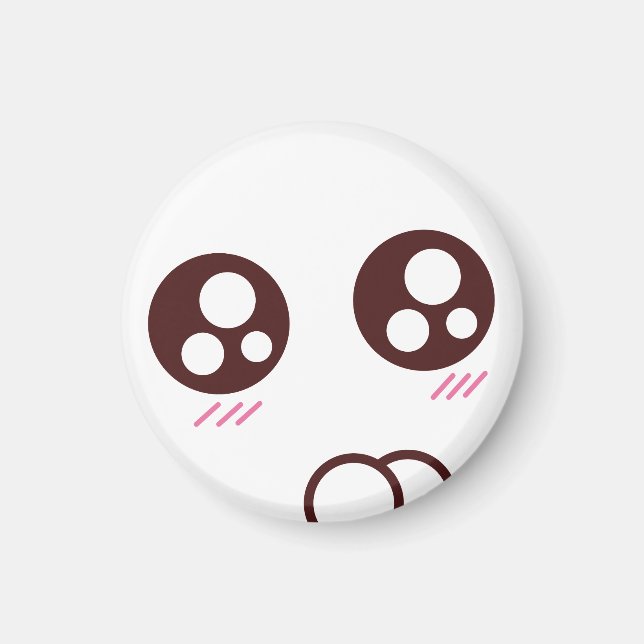 Cute & tiny kawaii kitty emoji magnet (Front)