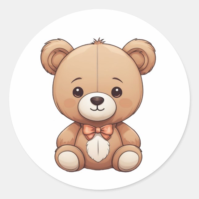cute tiny teddy bear sticker (Front)