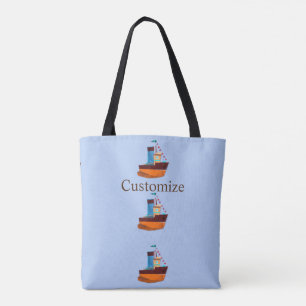 Cute Tiny Tugboats Thunder-Cove  Tote Bag