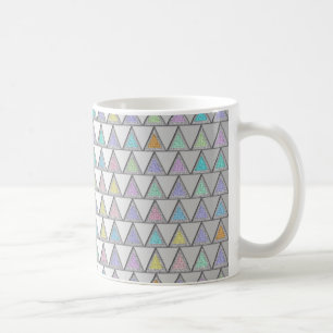 Cute Tirangles Pattern in Pastel Colours Coffee Mug