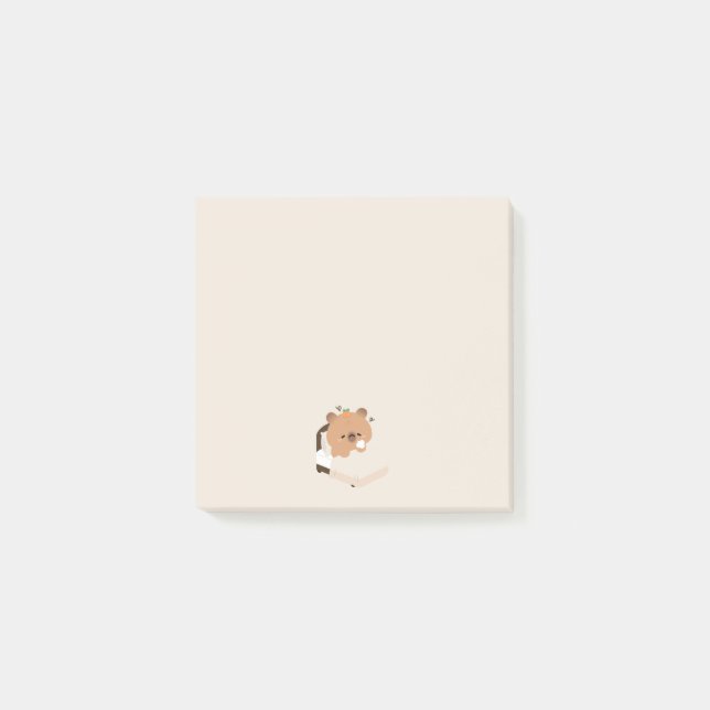 Cute Tired Capybara Post-it Notes (Front)
