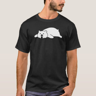 Cute Tired Lazy Polar Bear Christmas T-Shirt