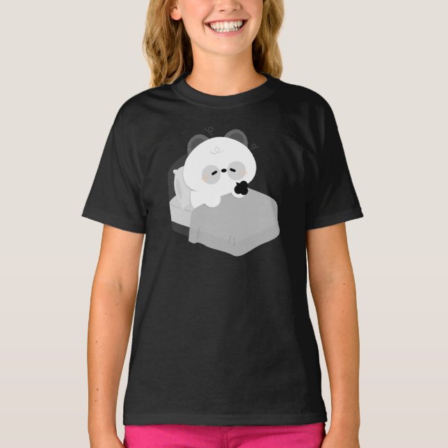 Cute Tired Panda T-Shirt (Front)