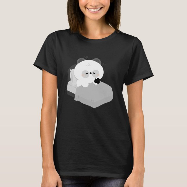 Cute Tired Panda T-Shirt (Front)
