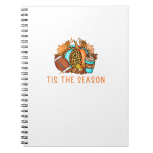 Cute Tis The Season Pumpkin Spice Latte Fall Footb Notebook