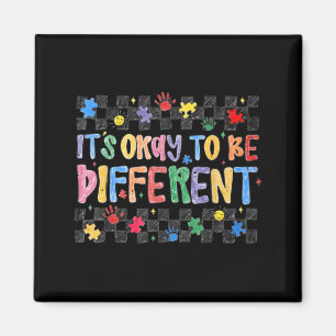 Cute to Be Different Autism Awareness Month Puzzle Magnet