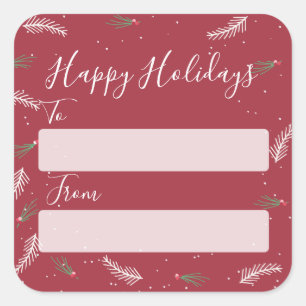 Cute To From Christmas Holidays Gifts Label