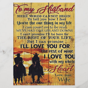 Cute To My Husband Gift Love Quotes Gift Menu