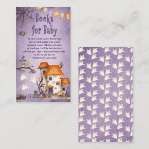 Cute to Spook Halloween Baby Shower Books for Baby Enclosure Card