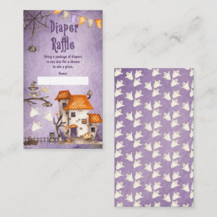 Cute to Spook Halloween Baby Shower Diaper Raffle Enclosure Card
