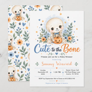 Cute to the Bone Boy Baby Shower Invitation