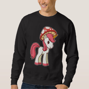 Cute Toadstool Unicorn With Mushroom Hat Sweatshirt