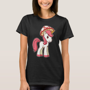 Cute Toadstool Unicorn With Mushroom Hat T-Shirt