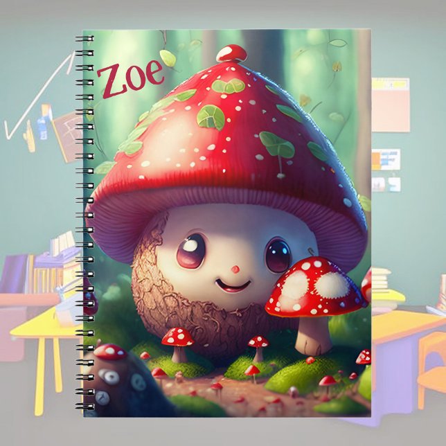 Cute toadstools in the forest - good luck notebook (Creator Uploaded)