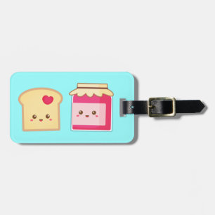 Cute Toast and Jam Spread Love Luggage Tag