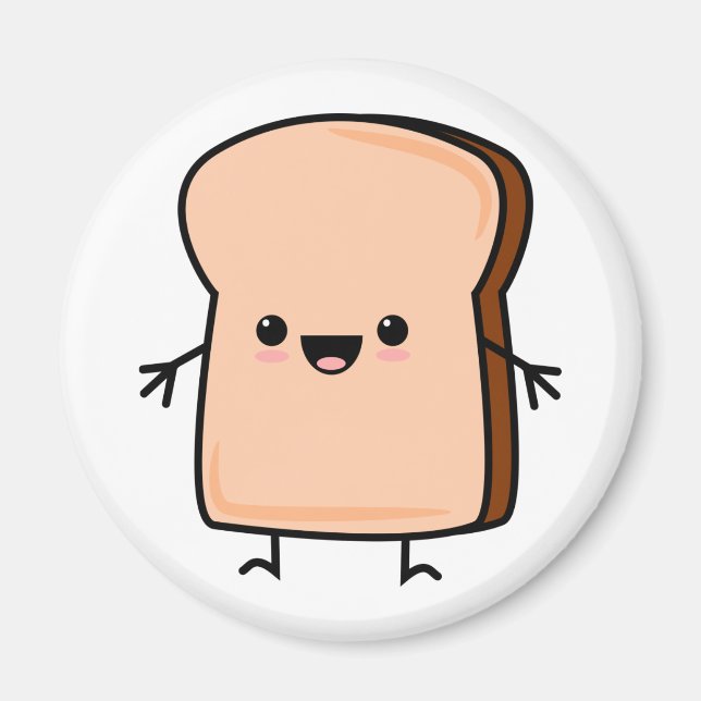 Cute Toast Bread Magnet (Front)