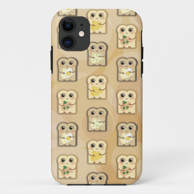 Cute Toast Pattern iPhone 5 Barely There case (Back)