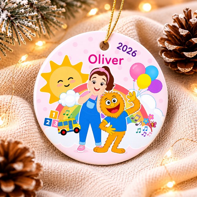 Cute Toddler Birthday Party Keepsake Ceramic Tree Decoration (Creator Uploaded)