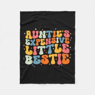 Cute Toddler Boy Girl Funny Aunties Expensive Litt Fleece Blanket