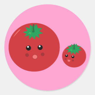 Cute Tomato Classic Round Sticker