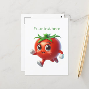 Cute tomato lovers add text  postcard