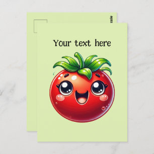 Cute tomato lovers customise postcard