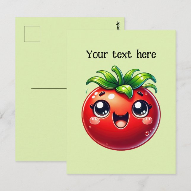 Cute tomato lovers customise postcard (Front/Back)