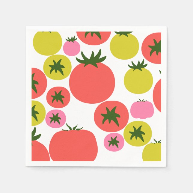 Cute Tomato Paper Napkins (Front)