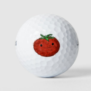 Cute Tomato Watercolor Golf Balls