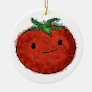 Cute Tomato Watercolor Ornament