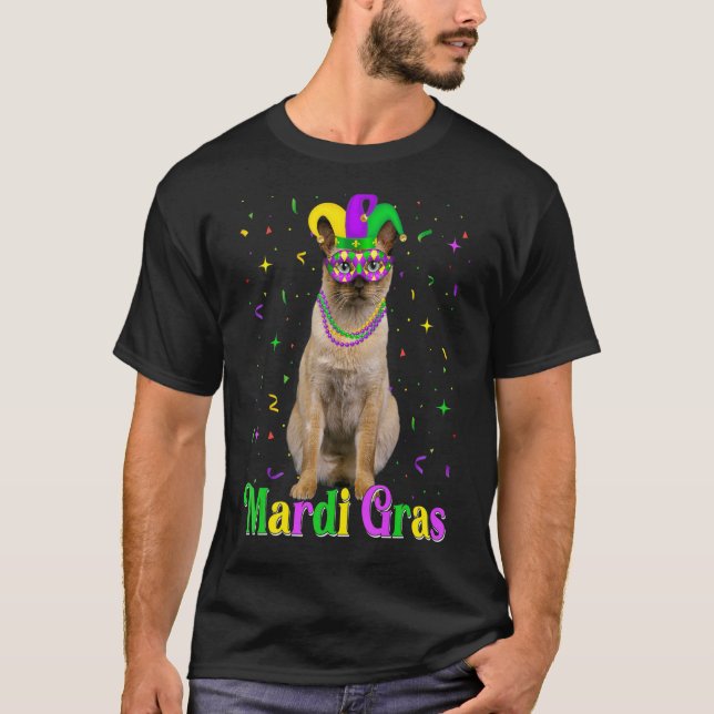 Cute Tonkinese Cat  Animals  Mardi Gras Carnivals T-Shirt (Front)