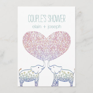 Cute Tons of LOVE Elephant COUPLES SHOWER Invitation