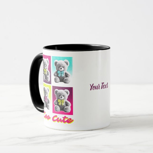 Cute Too Bear Personalised Mug | Custom Name Bea (Front Left)