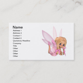 Cute Toon Ballerina Fairy in Pink Business Card