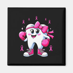Cute Tooth Boxing Gloves Breast Cancer Awareness P Magnet