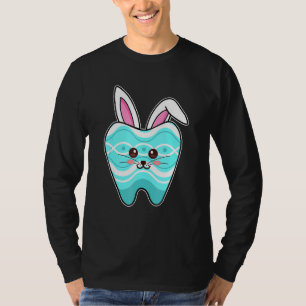 Cute Tooth Bunny Face Dentist Dental Assistant Eas T-Shirt