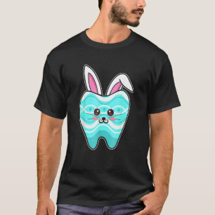 Cute Tooth Bunny Face Dentist Dental Assistant Eas T-Shirt