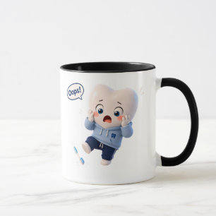 Cute Tooth Character Oops Funny Dental Mug
