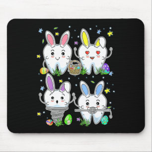 Cute Tooth Dental Squad Dental Assistant Easter Da Mouse Mat