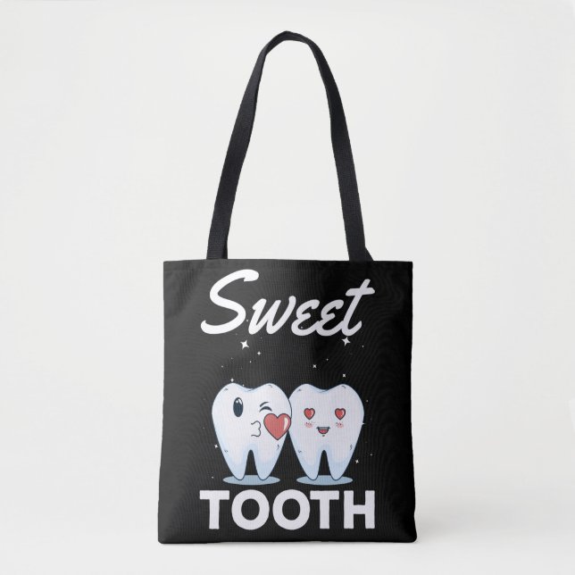 Cute Tooth Dentist Orthodontist Dental Assistant Tote Bag (Front)