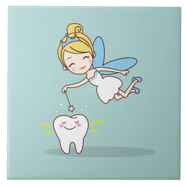 Cute Tooth Fairy Background Tile (Front)