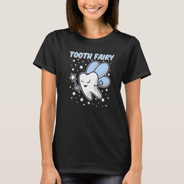 Cute Tooth Fairy Halloween Costume Dental Assistan T-Shirt (Front)