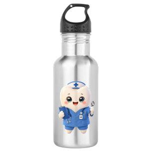 Cute Tooth Nurse Steel Water Bottle Dental Gift