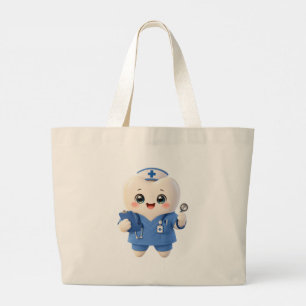 Cute Tooth Nurse Tote Bag Dental Gift