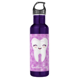 Cute Tooth - Purple Custom 710 Ml Water Bottle