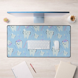 Cute Tooth Workout Desk Mat